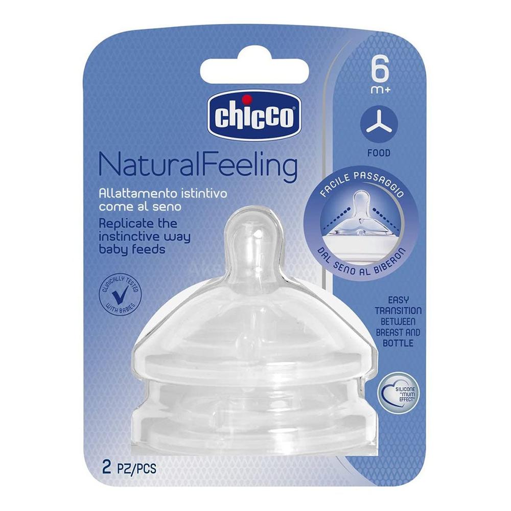 CHICCO NAT.FEELING STEP UP 6M+ NIPPLE 2'S #810472 1