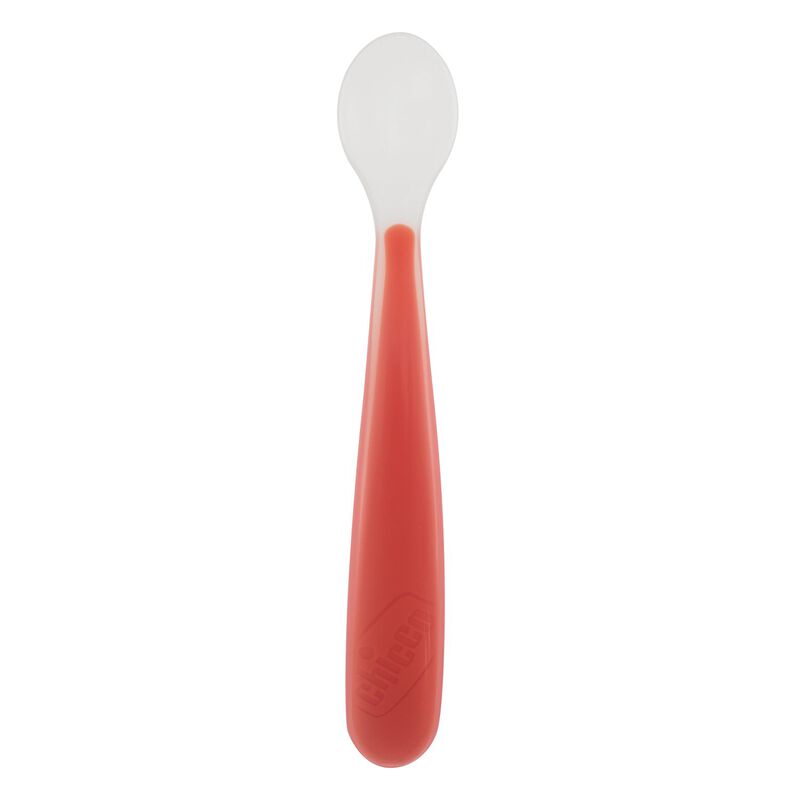 CHICCO SOFT SILICON SPOON 6M+ RED #682871 1