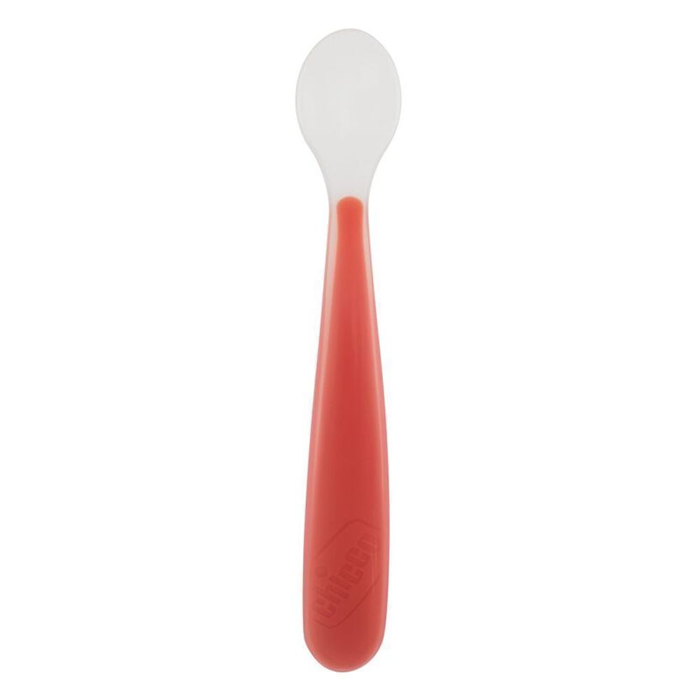 CHICCO SOFT SILICON SPOON 6M+ RED #682871 3