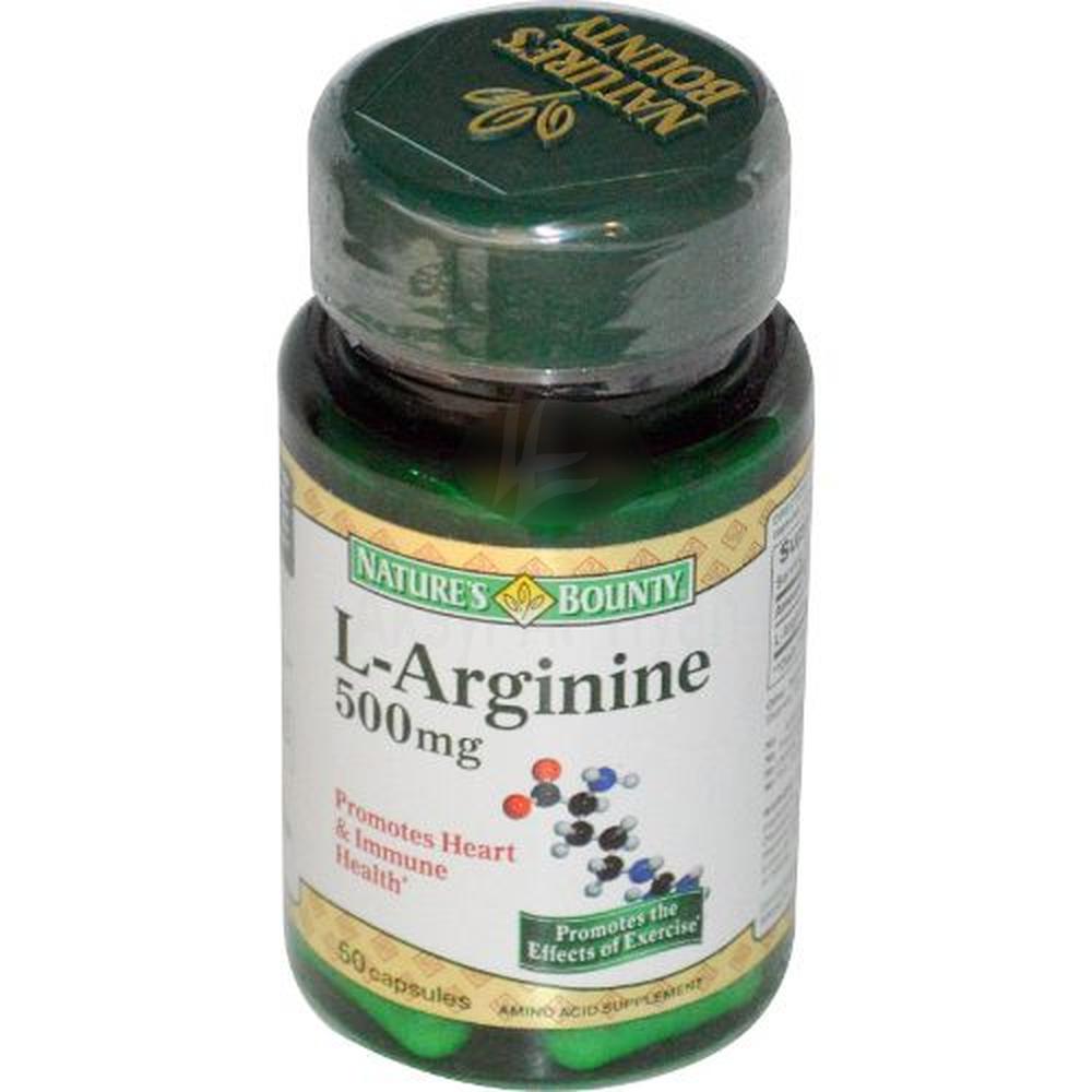 NAT.BOUNTY L-ARGININE 500MG CAPS 50'S