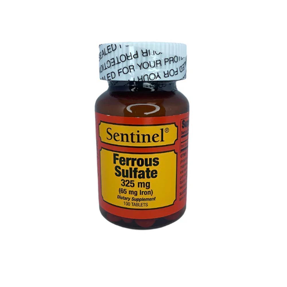 SENTINEL FERROUS SULFATE 325MG TAB 100'S