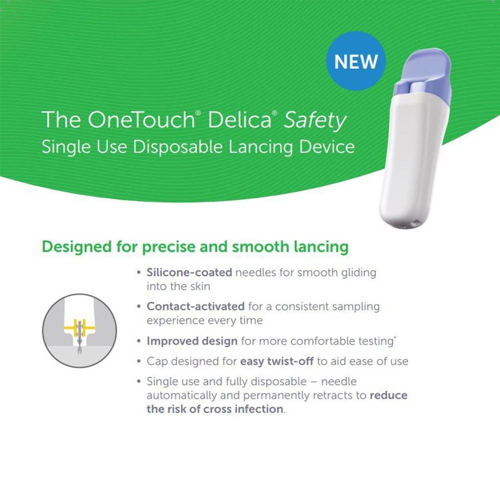 ONE TOUCH DELICA SAFTY LANCETS 200'S 3