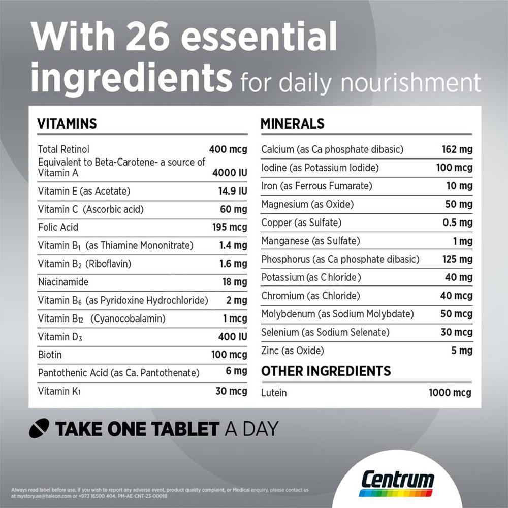 CENTRUM SILVER WITH LUTEIN 100'S 1