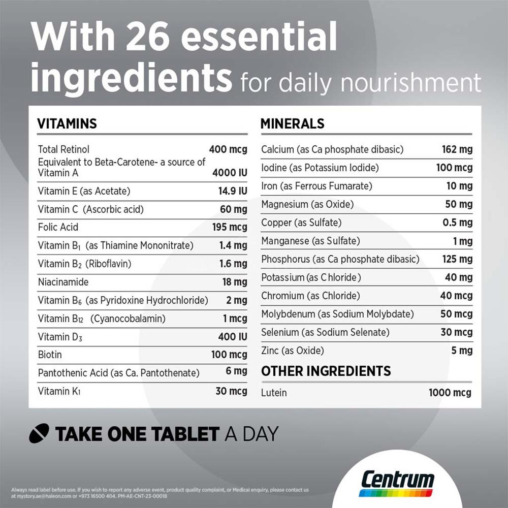CENTRUM SILVER WITH LUTEIN 30'S 1