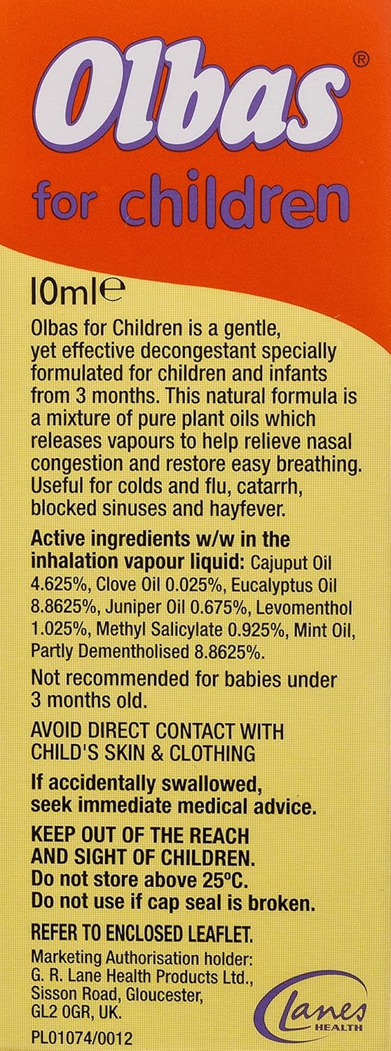 OLBAS CHILDREN INHAL/DECONG/OIL 10ML #12308 2