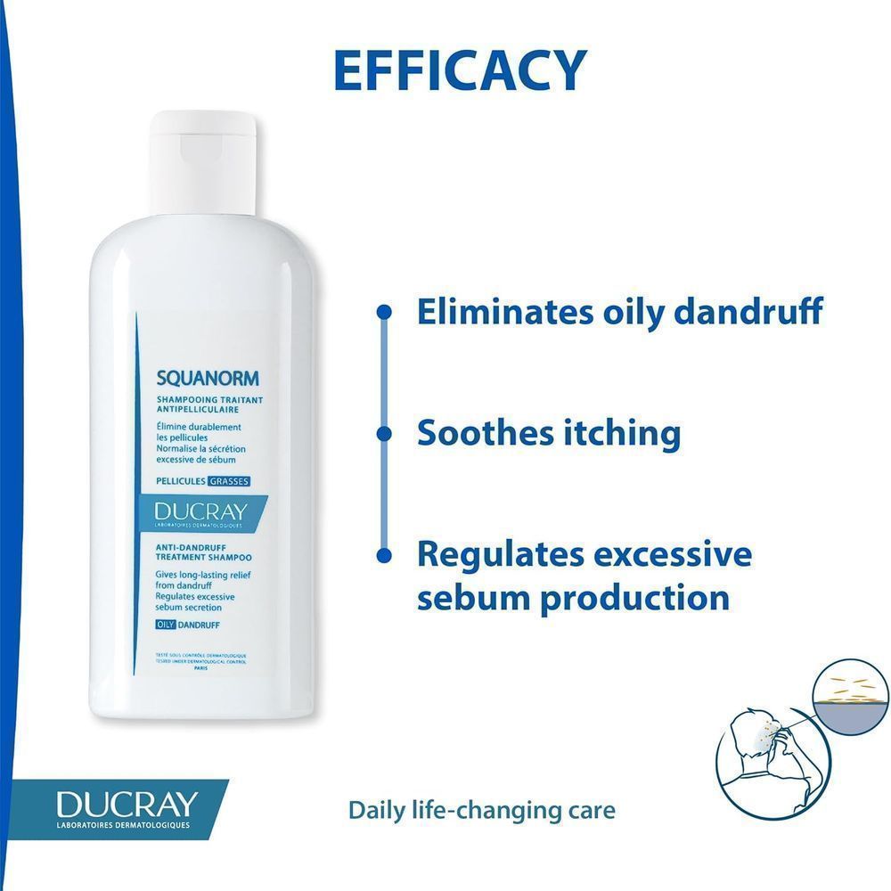 DUCRAY SQUANORM OILY DANDRUFF SHAMPOO 200ML(562449) 2