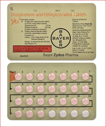 YAZ TABLET 28'S 1