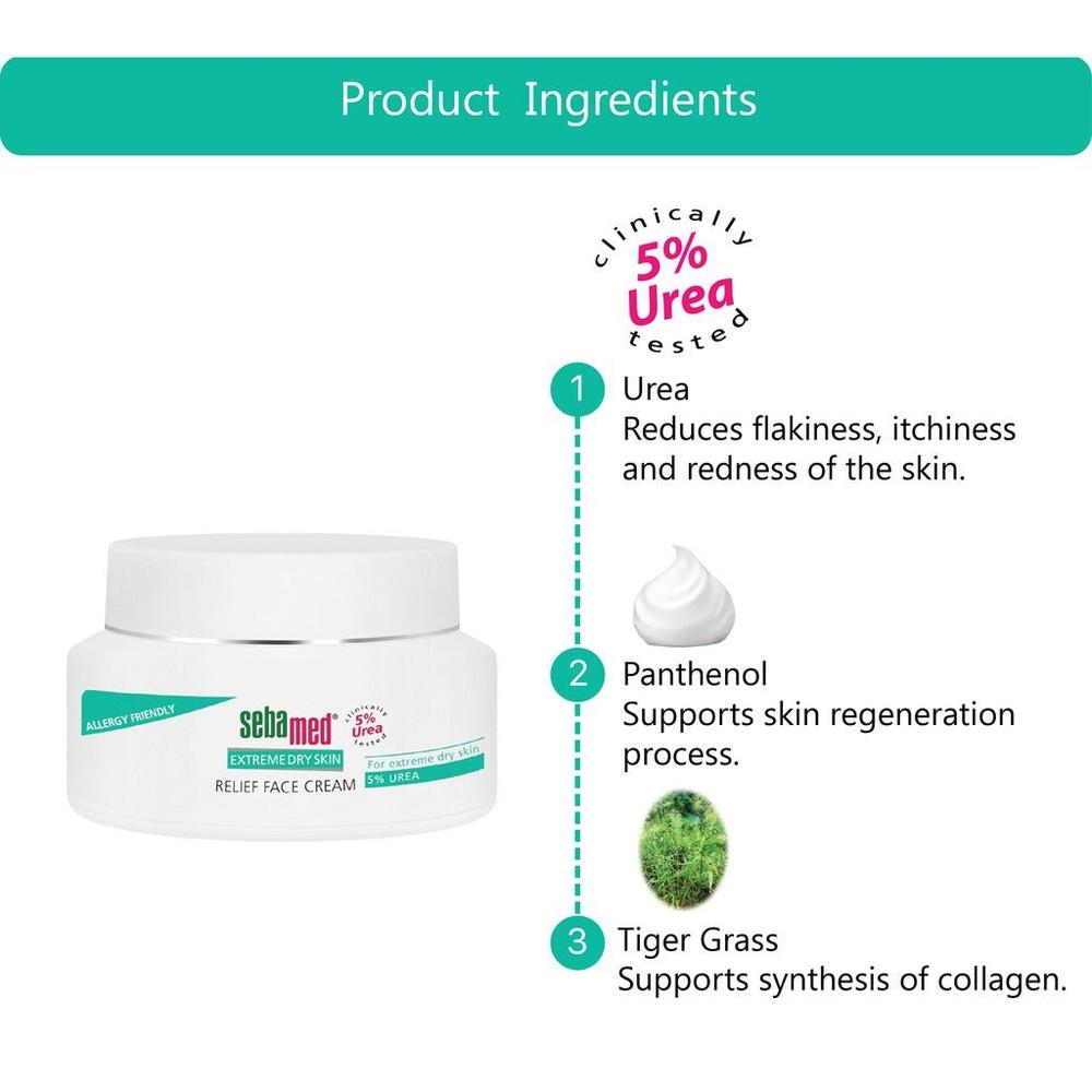 SM UREA 5% RELIEF FACE CREAM 50ML 1