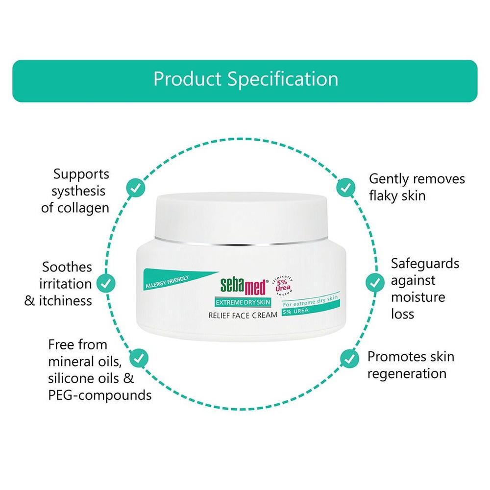 SM UREA 5% RELIEF FACE CREAM 50ML 2
