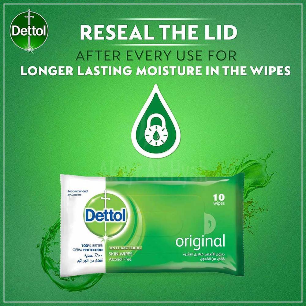 DETTOL ANTIBACTERIAL WIPES 10'S #28100 2