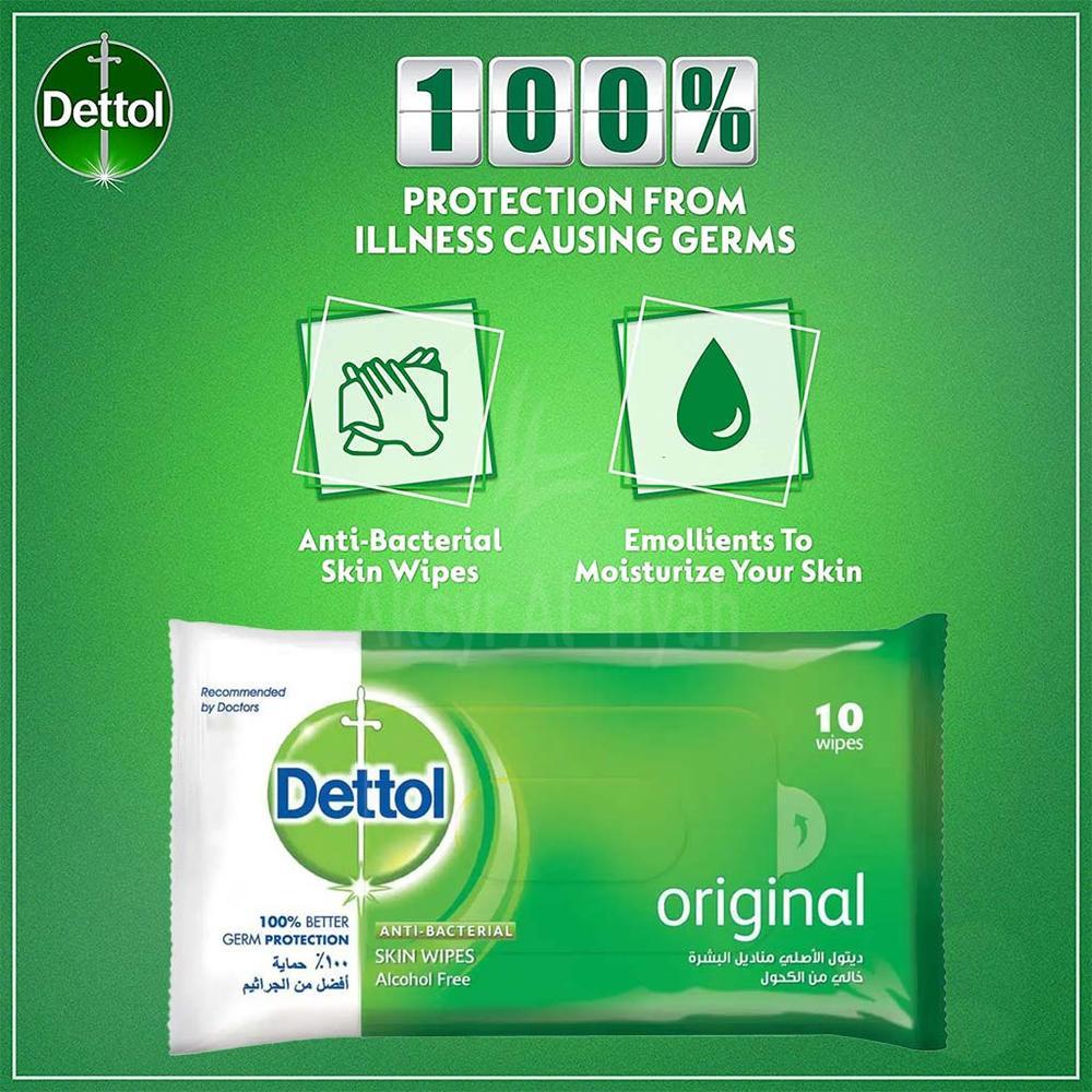 DETTOL ANTIBACTERIAL WIPES 10'S #28100 5