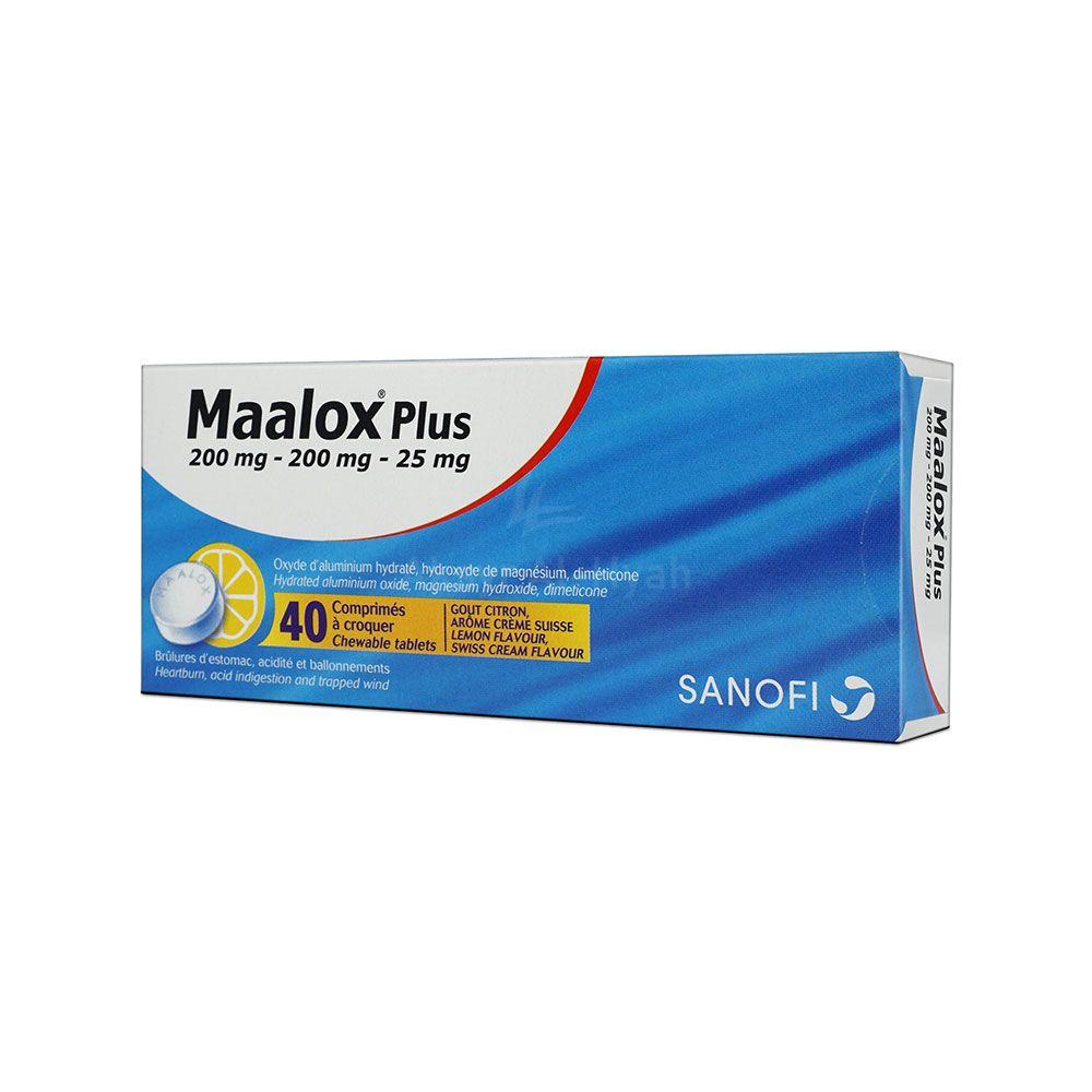 MAALOX PLUS CHEWABLE TAB 40'S 2