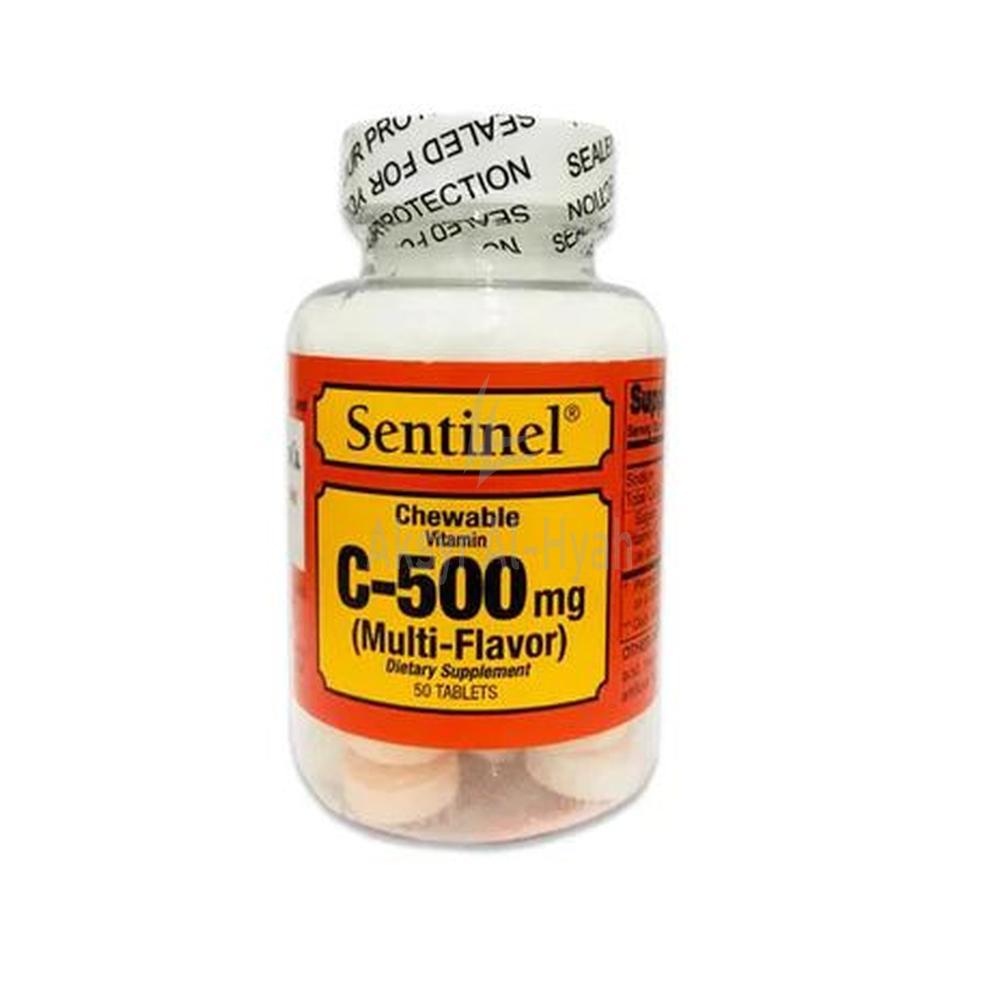 SENTINEL C-500 MG MUL/FLAV CHEW.TAB 50'S