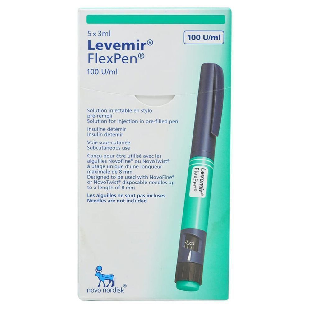 LEVEMIR FLEXPEN 100U/ML.5 X3 ML