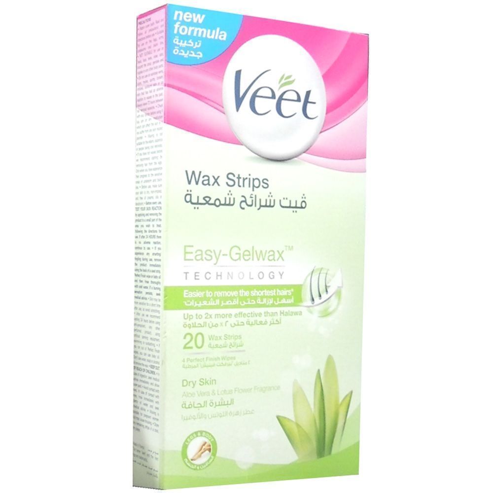 VEET DRY SKIN BODY&LEGS WAX STRIPS 20'S#2000