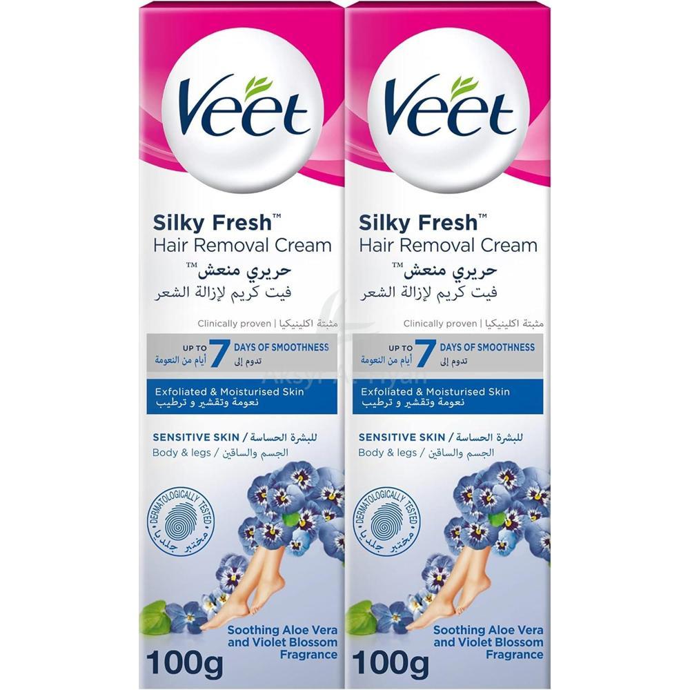 VEET SILKY FRESH HAIR REMOVAL CREAM SENSITIVE 100G#2100