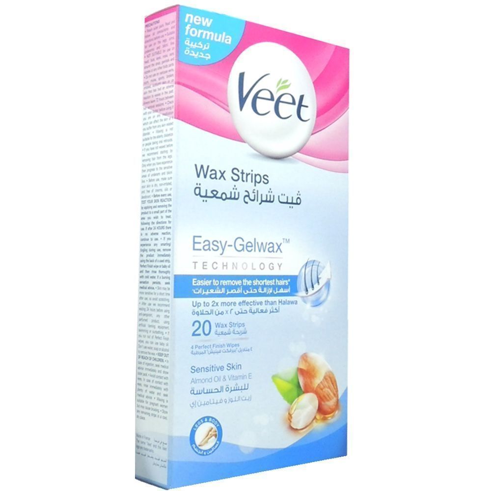 Veet Sensitive Skin Body&Leg Wax Strips 20'S