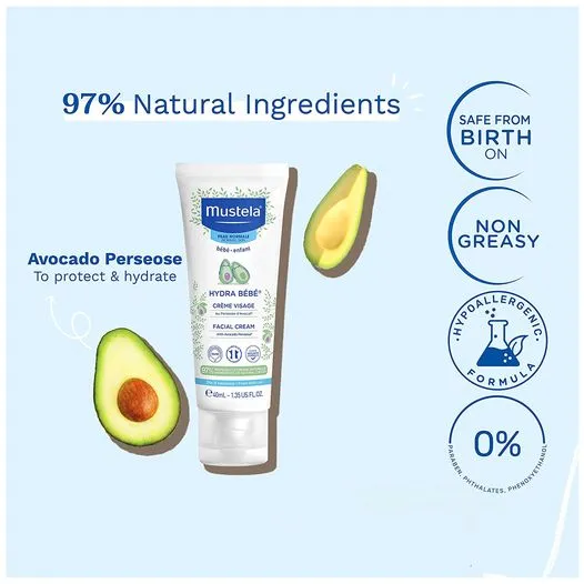 MUSTELA HYDRA BEBE FACIAL CREAM 40ML #43950 1