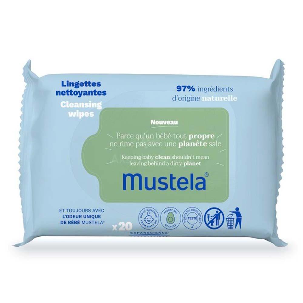 MUSTELA CLEANSING WIPES 20'S