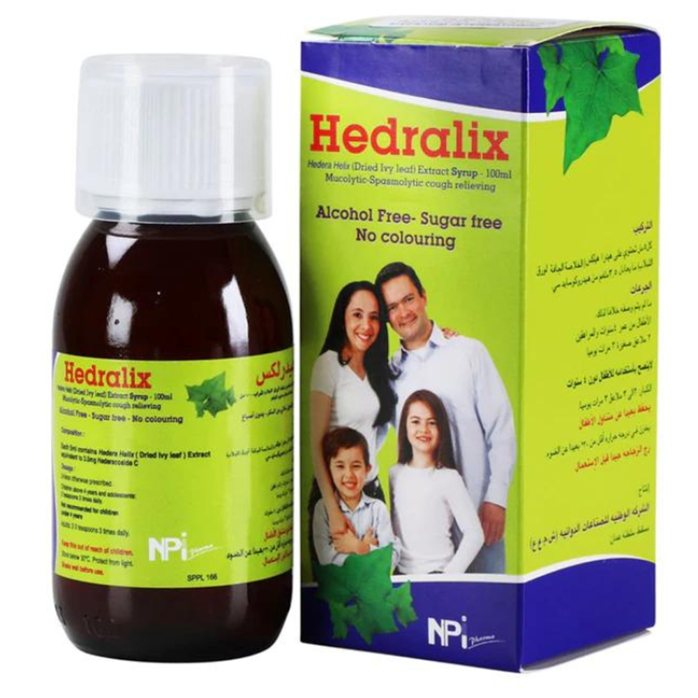 HEDRALIX COUGH SYRUP SUG/FREE 100ML