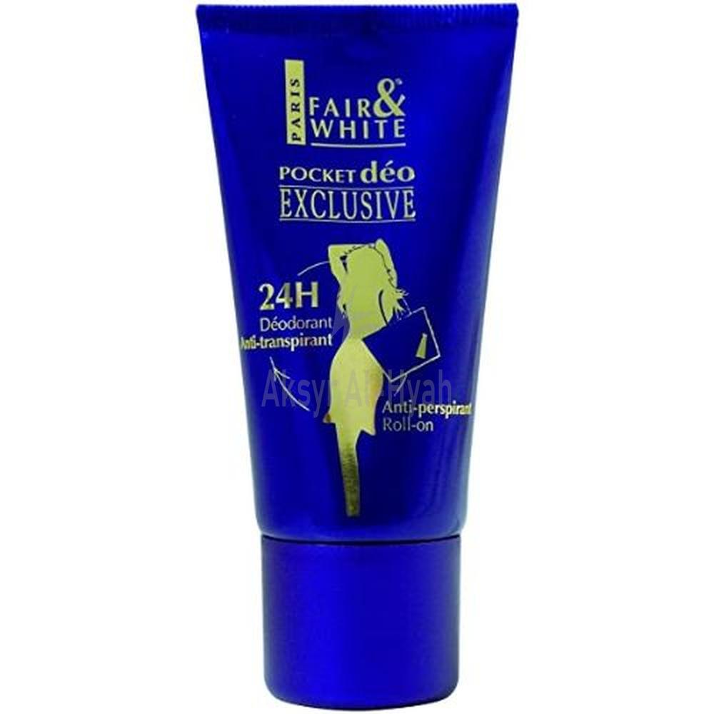 F&W EXCLUSIVE WHITE POCKET DEO ROLL-ON 50ML