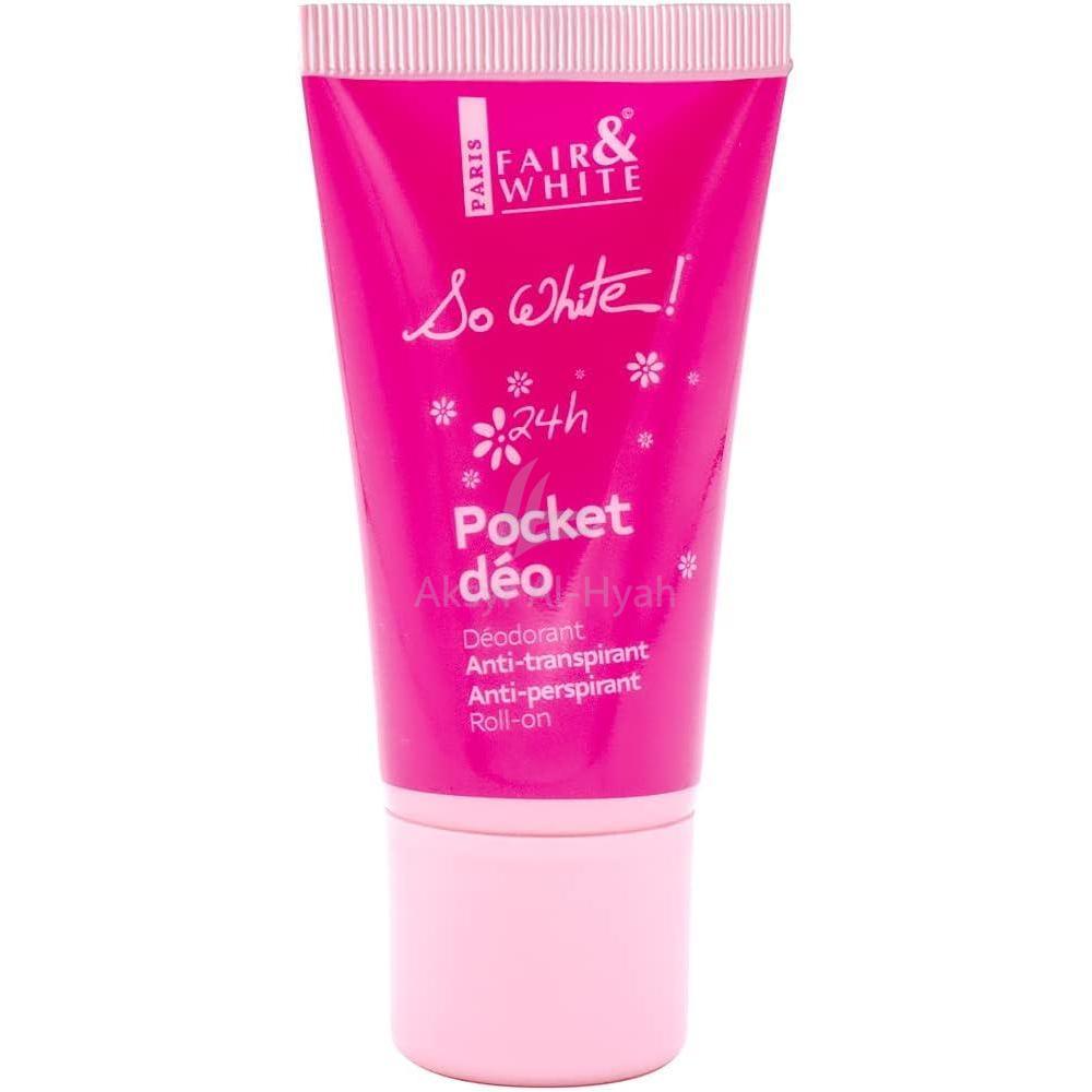 F&W SO WHITE POCKET DEO ROLL-ON TUBE 50ML