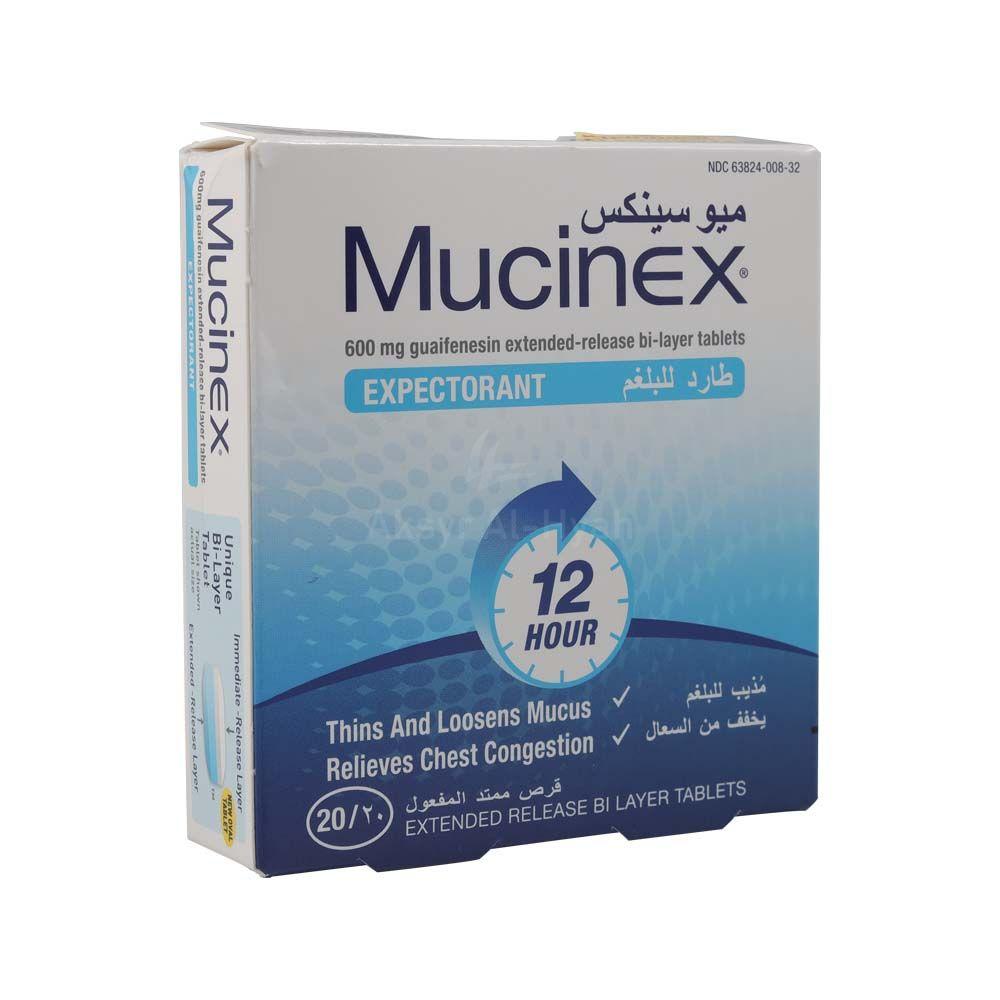 MUCINEX EXPECTORANT TABLETS 20'S