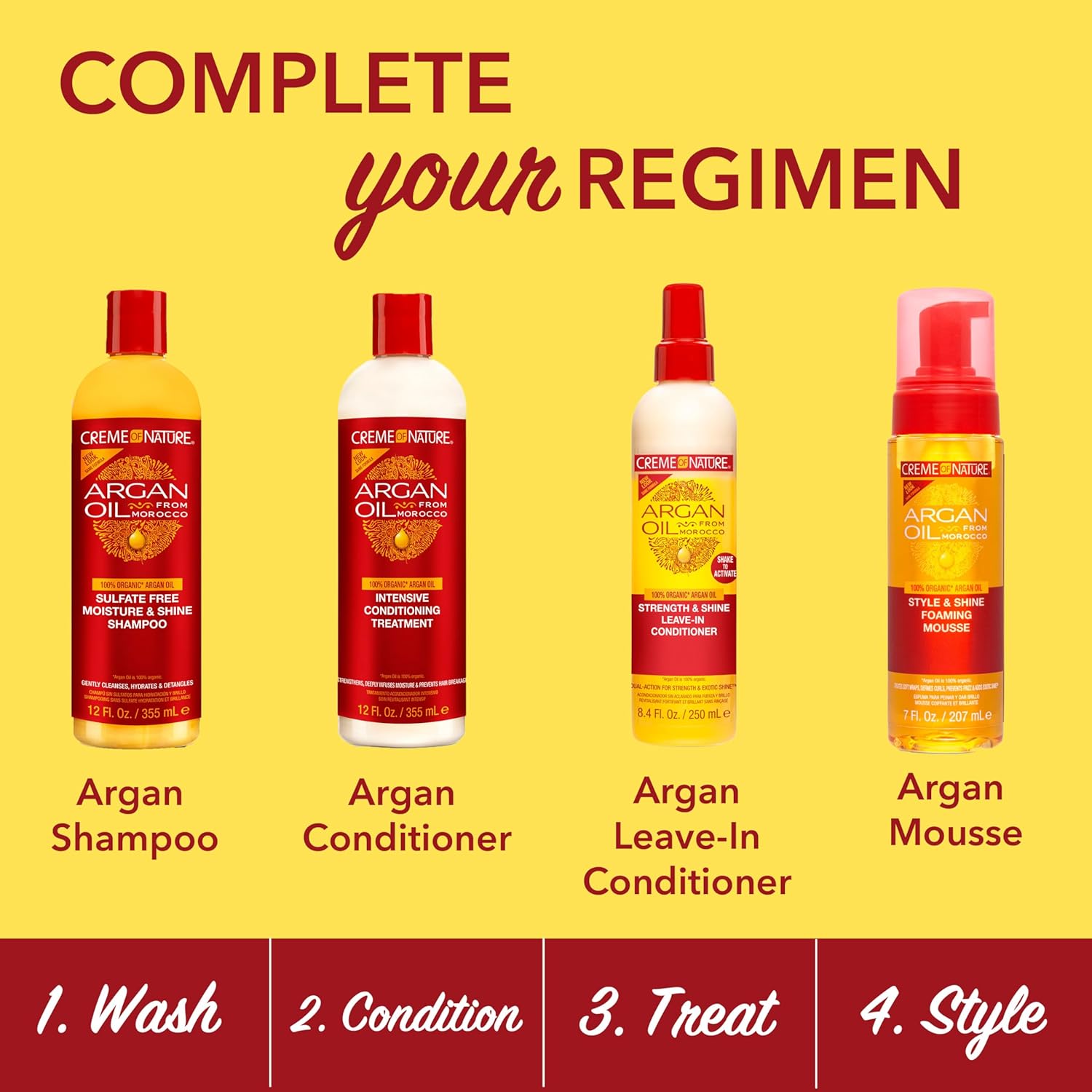 CON ARGAN OIL MOIST&SHINE SHAMPOO 354ML 4