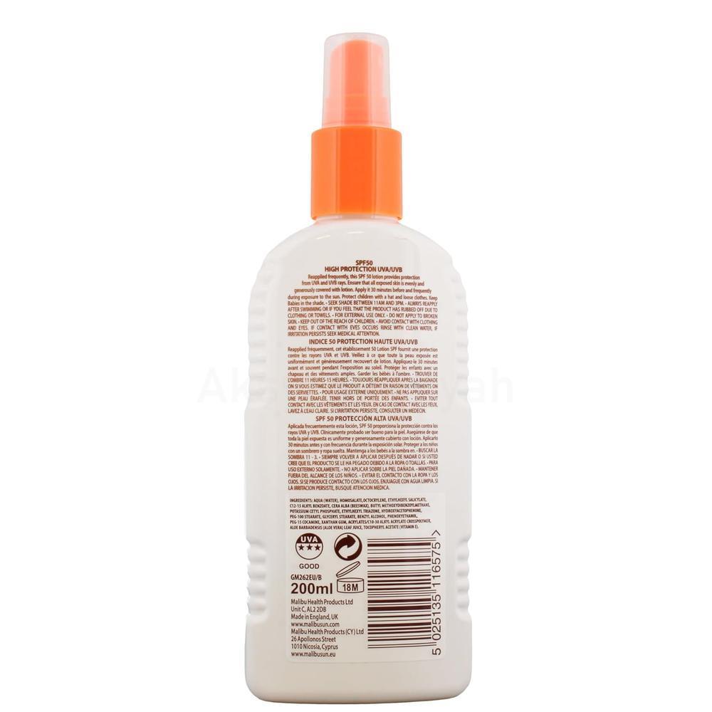 MALIBU SPF 50 HIGH PROTECTION  SPRAY 200ML #12244 1