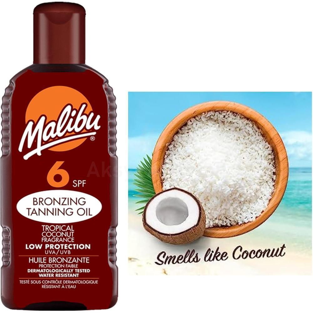 MALIBU SPF6 BRONZING TANNING OIL 200ML #13529 1