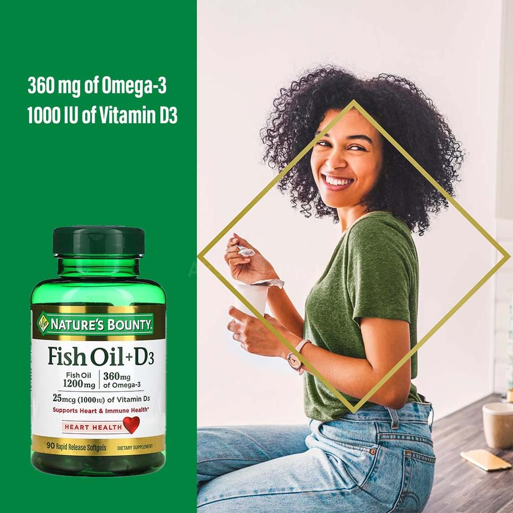 NAT.BOUNTY FISH OIL+D3 1200MG/1000IU 90'S 5