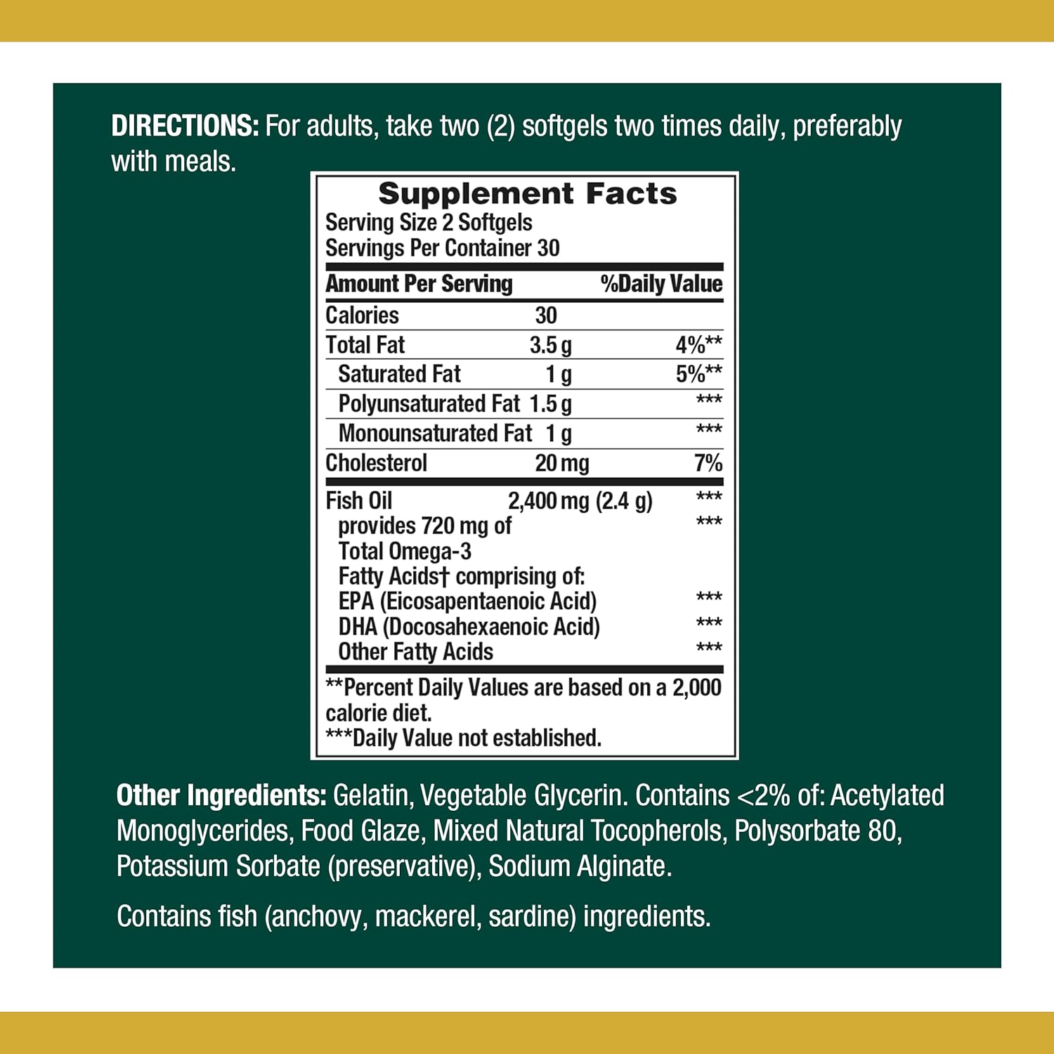 NAT.BOUNTY FISH OIL 1200MG/OMEGA-3 60'S 1