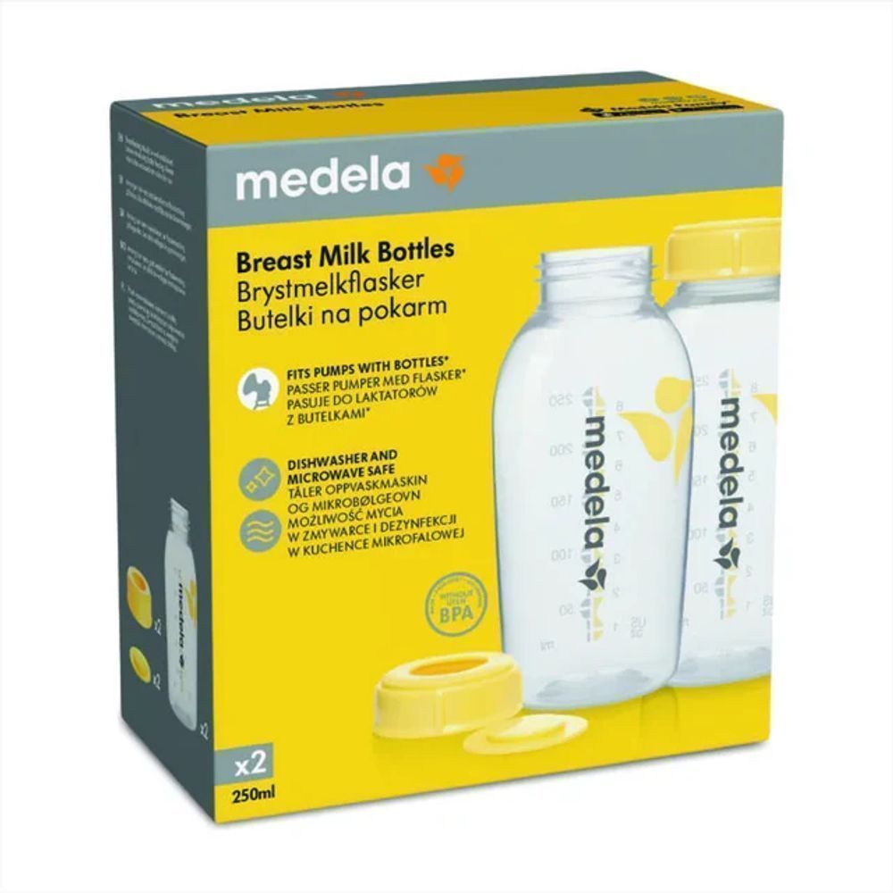 MEDELA BREAST MILK BOTTLES 250ML 2'S(13581)