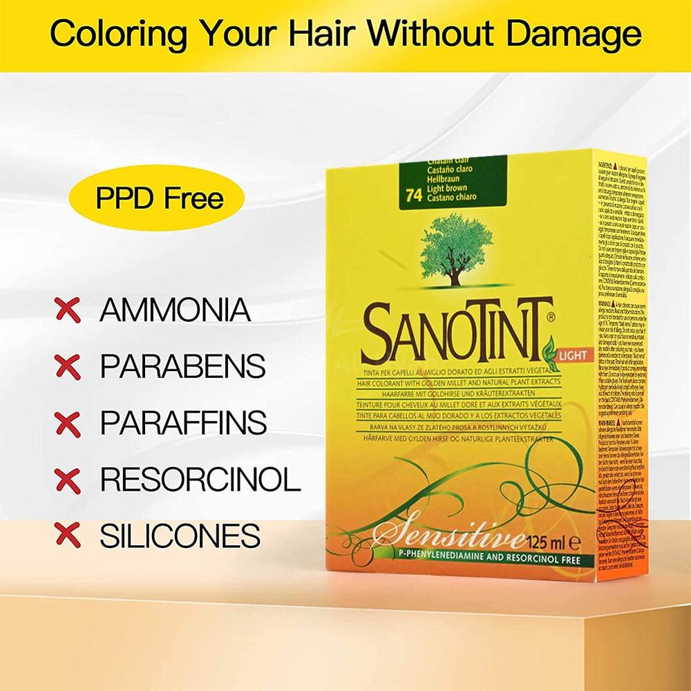 SANOTINT 74 LIGHT BROWN W/O PHENYLENEDIAMINE 125ML 5