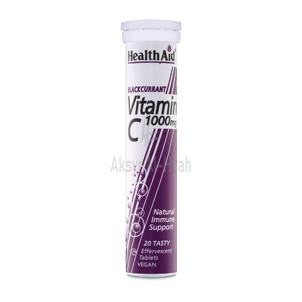 H/AID VIT C1000MG EFF TAB BLA-CURRANT 20"S