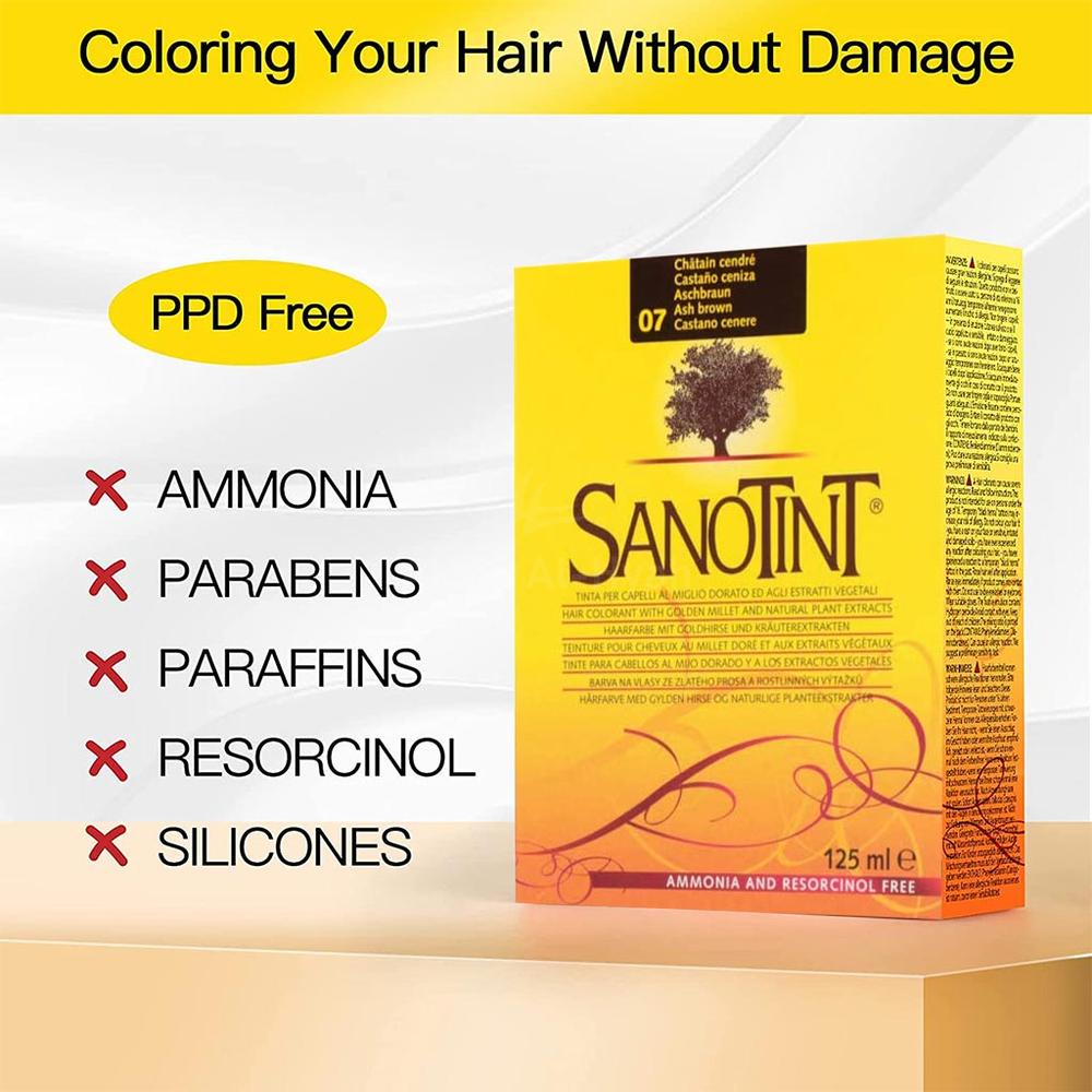 SANOTINT 07 ASH BROWN W/O AMMONIA 125ML 3