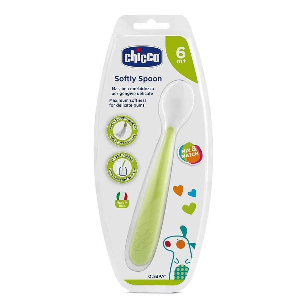 CHICCO SOFT SPOON 6M+ GREEN # 682851 3