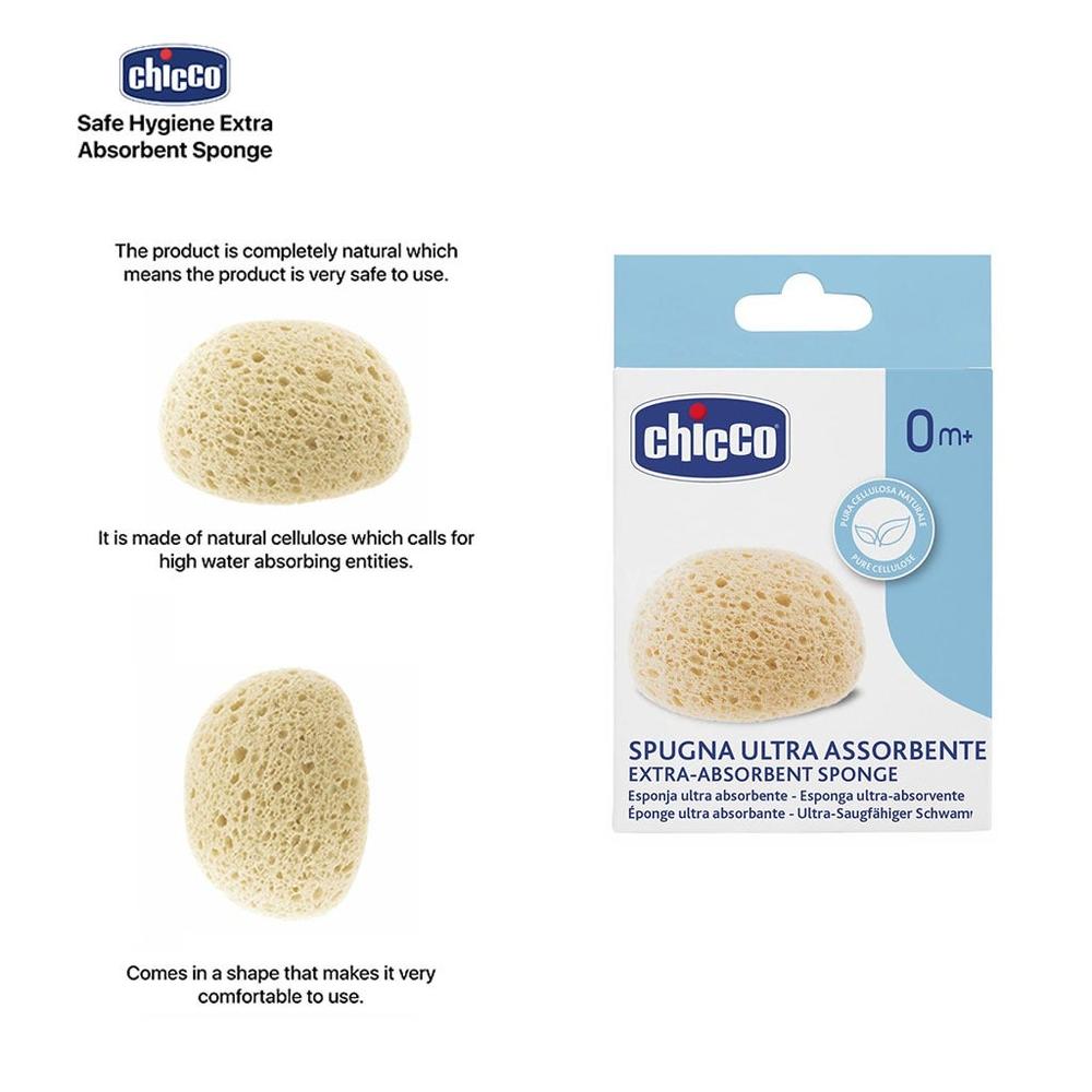 CHICCO EXTRA-ABSORBENT BABY BATH SPONGE #7865 1