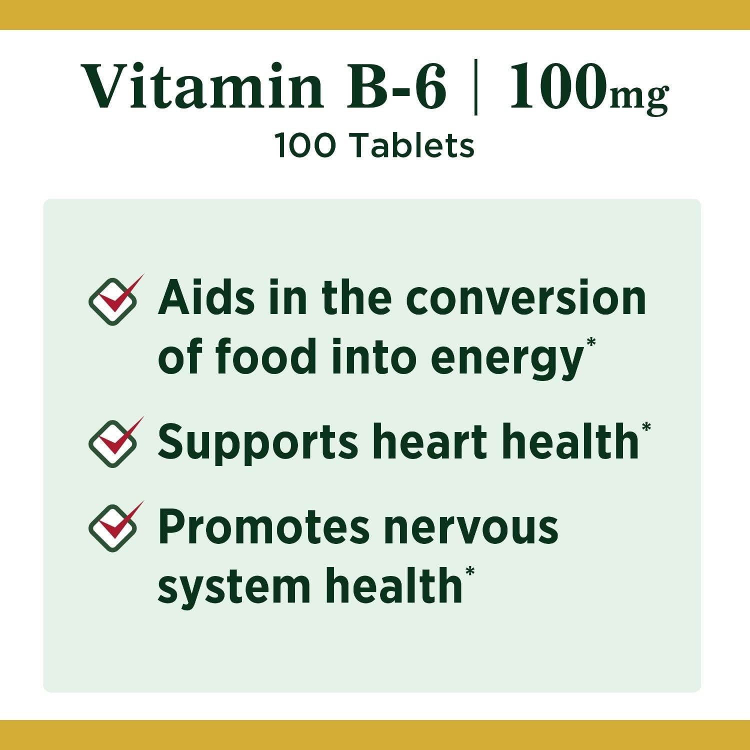 NAT.BOUNTY VIT.B6 100MG TAB 100'S 2