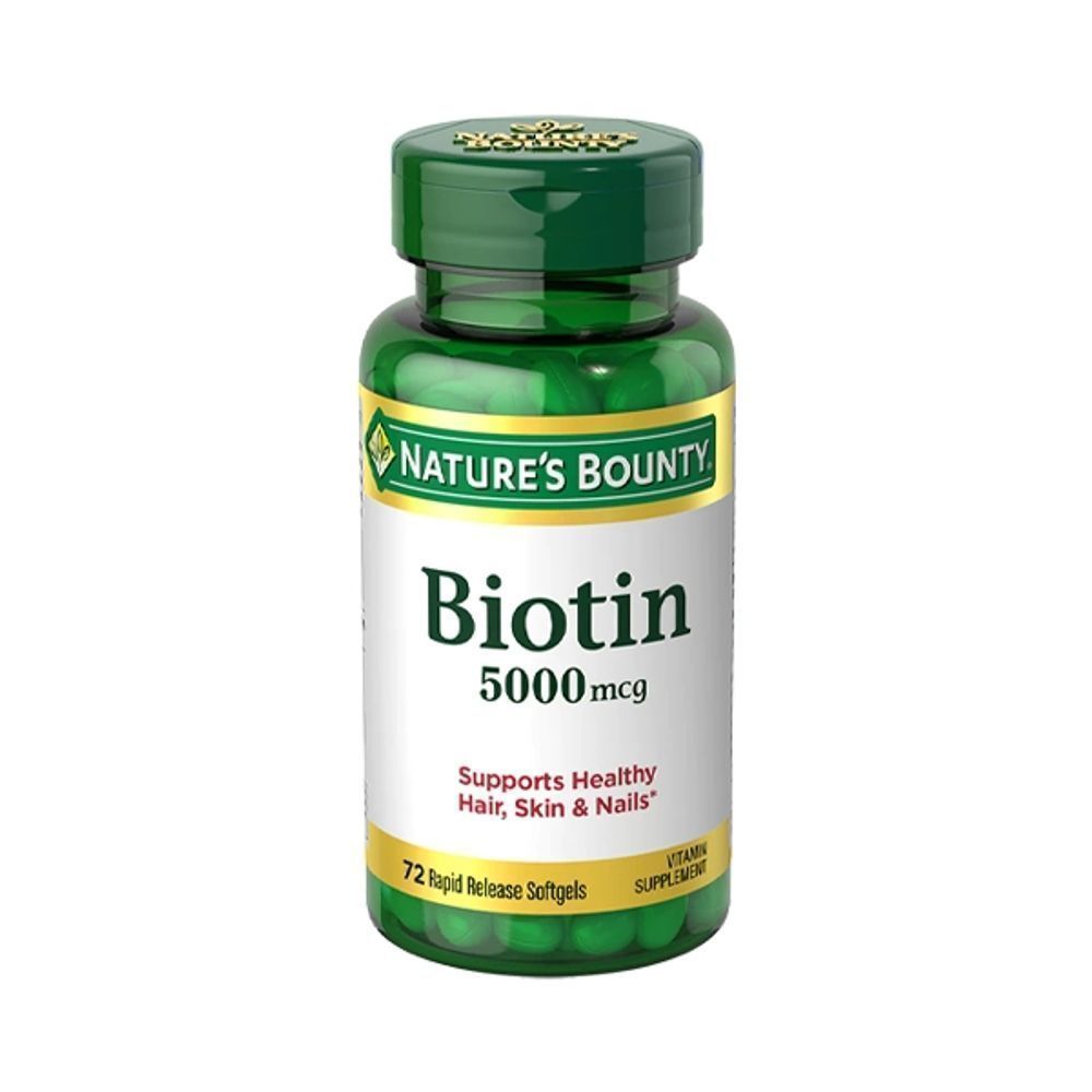 NAT.BOUNTY BIOTIN 5000MCG SOFTGELS 72'S