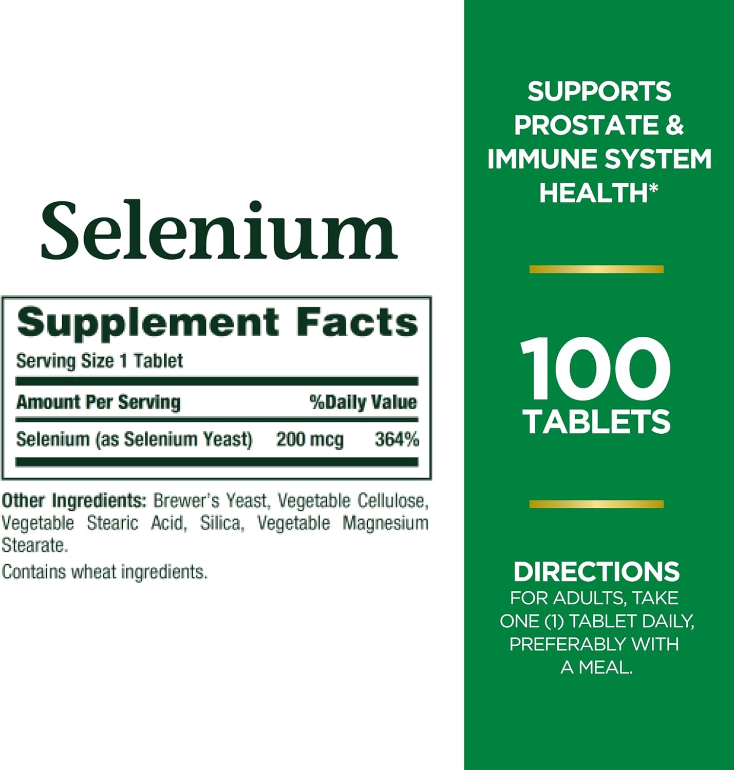 NAT.BOUNTY SELENIUM 200MCG TAB 100'S 1