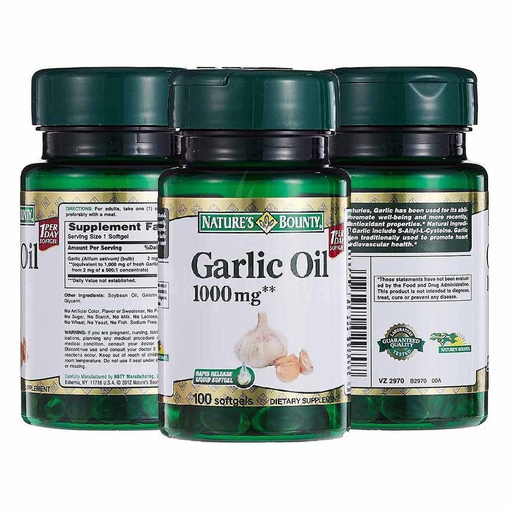 NAT.BOUNTY GARLIC EXTRACT 1000MG SOFTGELS 100'S 1