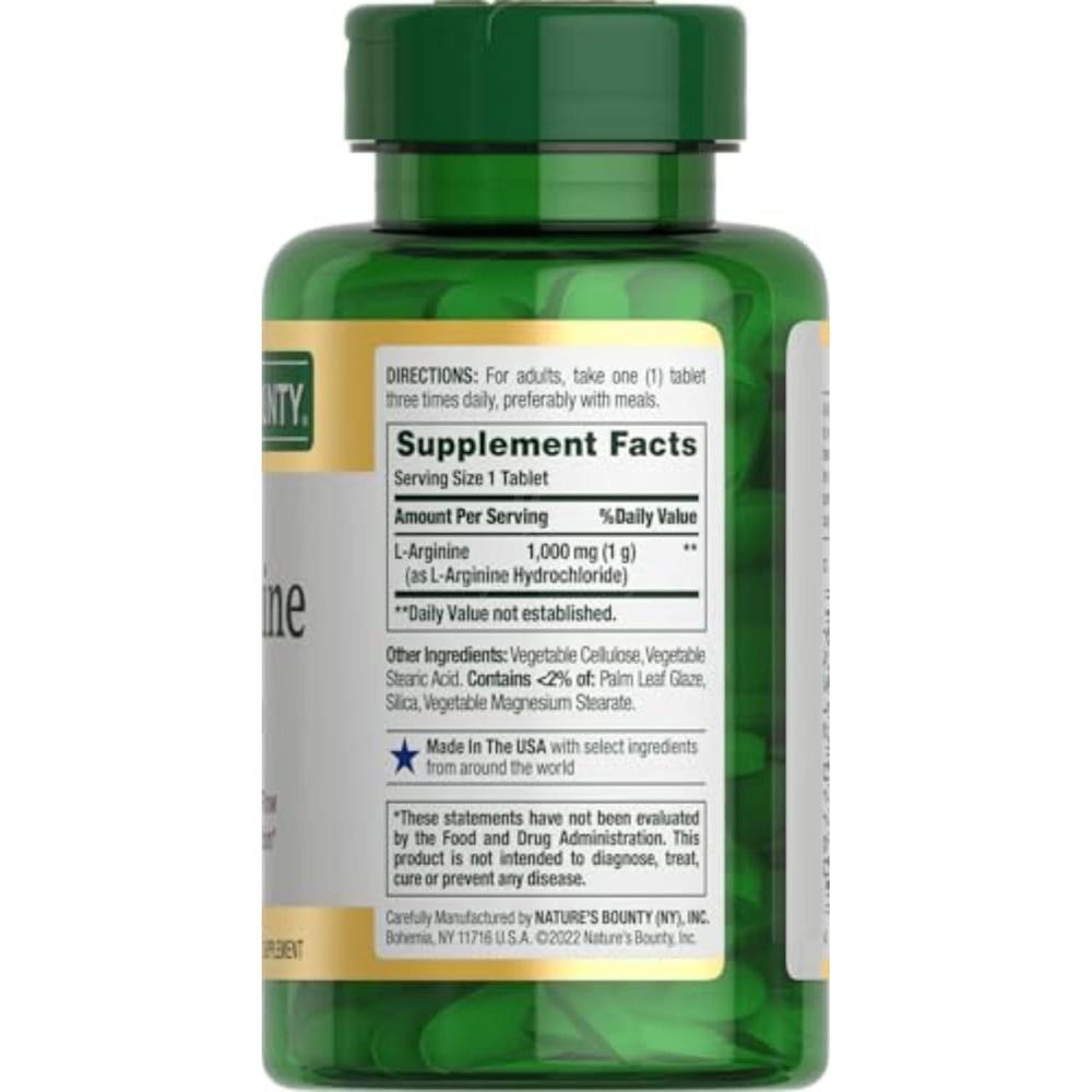 NAT.BOUNTY L-ARGININE 1000MG TAB 50'S 3