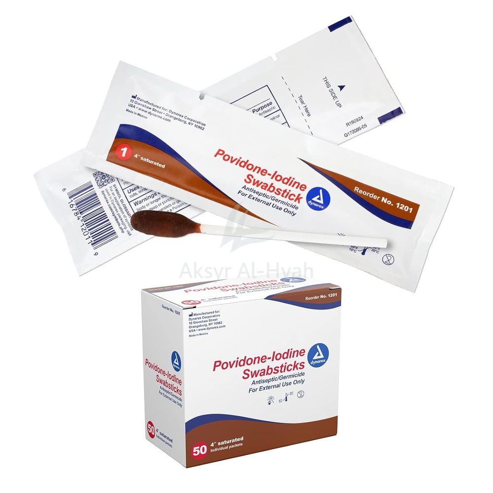 PRIME POVIDONE IODINE SWABS STICK 50'S