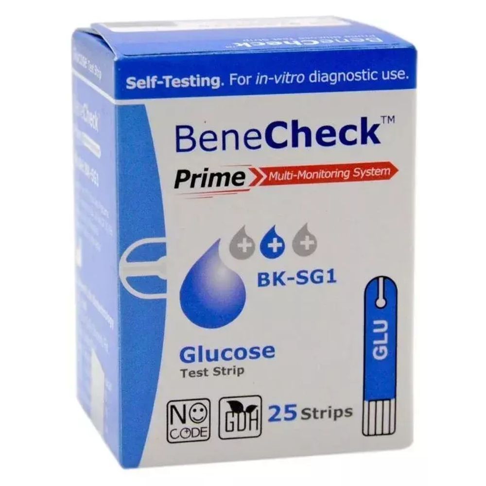 BENECHECK GLUCOSE STRIPS 25'S 2