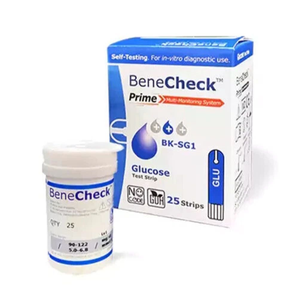 BENECHECK GLUCOSE STRIPS 25'S 3