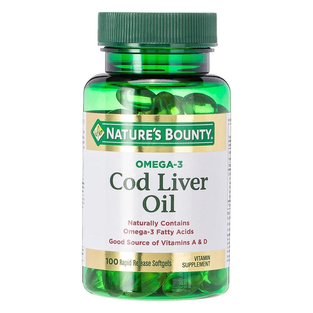 NAT.BOUNTY OMEGA-3 COD LIVER OIL 100'S SOFTGELS