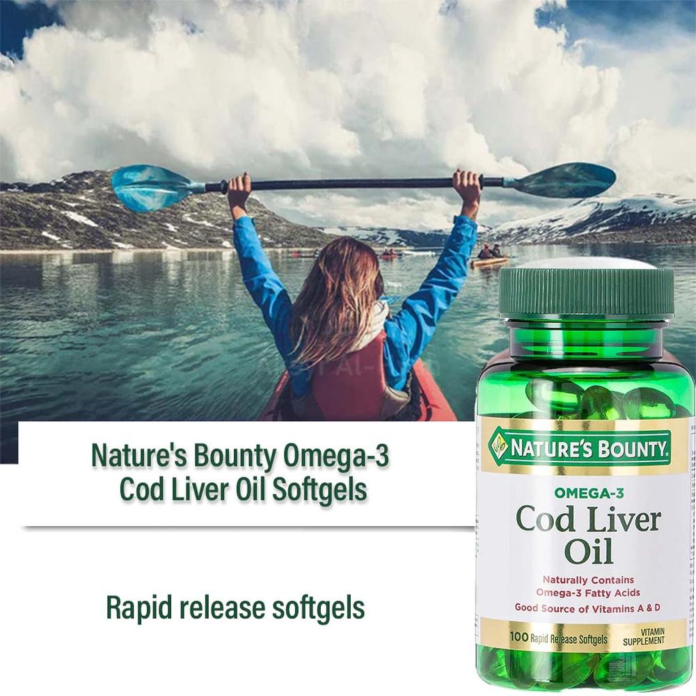 NAT.BOUNTY OMEGA-3 COD LIVER OIL 100'S SOFTGELS 4