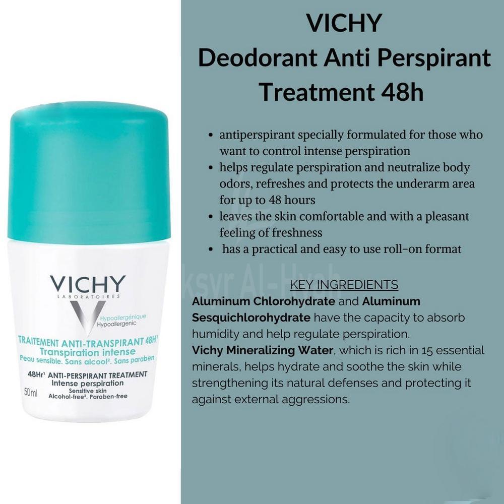 VICHY DEO.ROLL-ON ANTI-TRANS.SENS.48H 50ML(FM003429)GREEN TOP 2