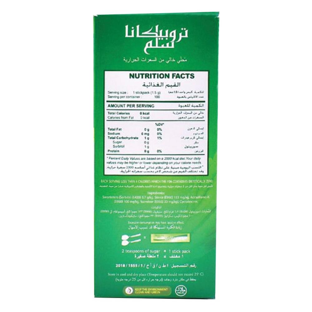 TROPICANA SLIM STEVIA STICKS 100'S 1